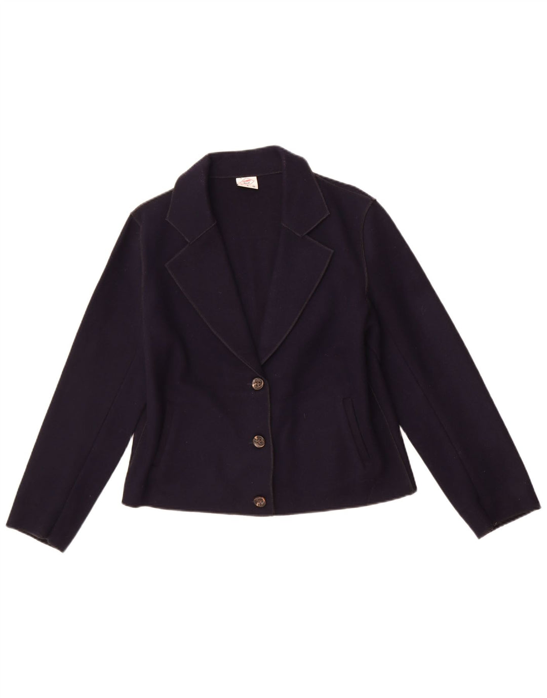 Giacca blazer a 3 bottoni da donna Lee Cooper UK 12 poliestere medio blu navy