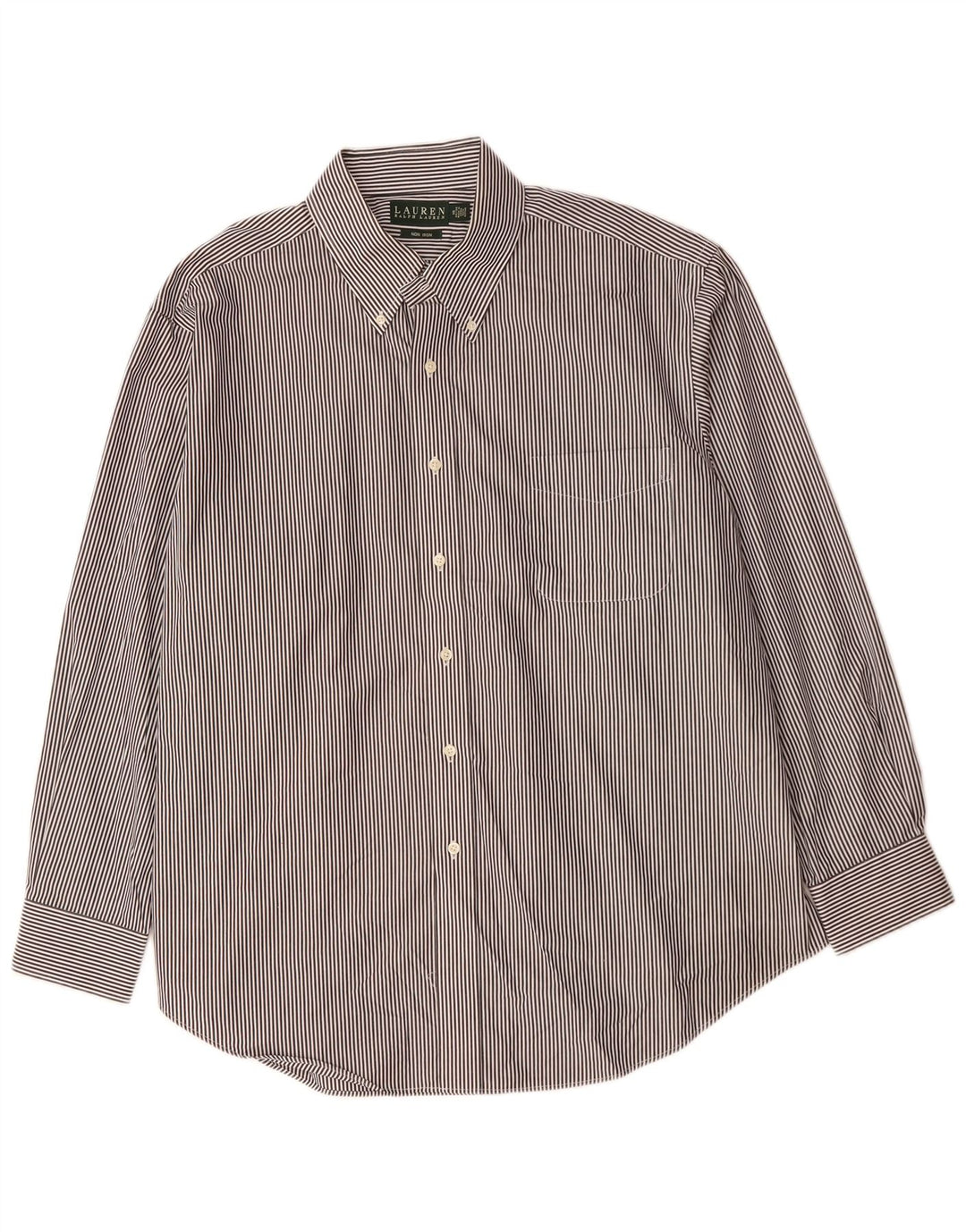 Camicia da uomo RALPH LAUREN taglia 18 2XL cotone gessato nero