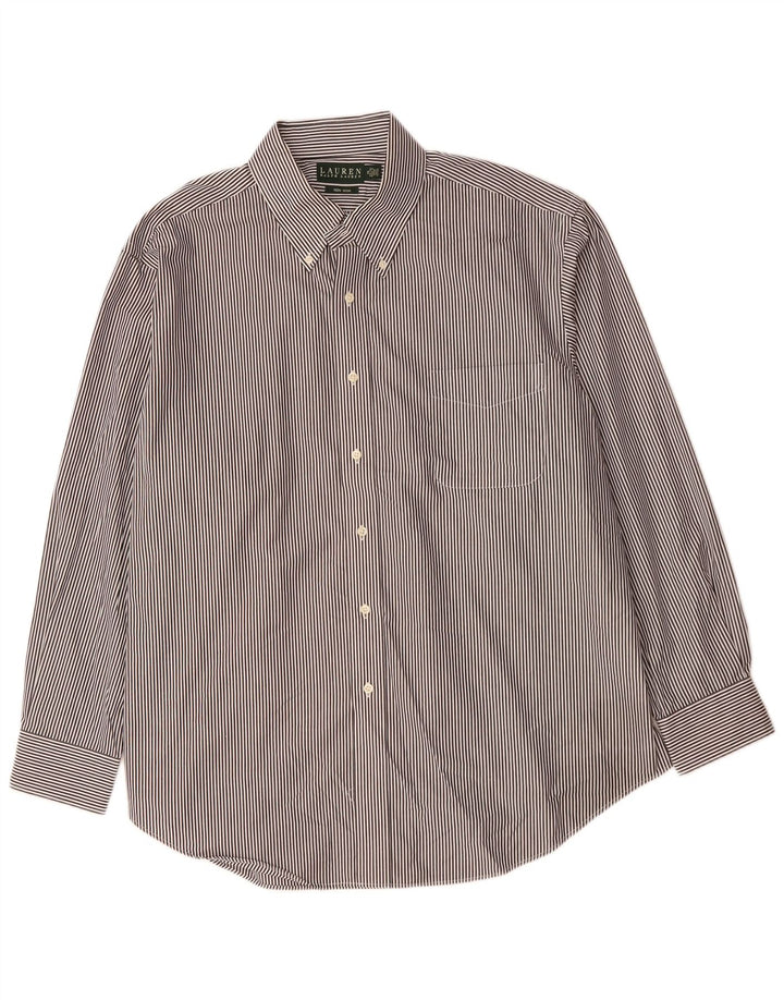 Camicia da uomo RALPH LAUREN taglia 18 2XL cotone gessato nero