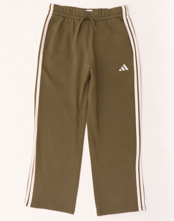 Pantaloni della tuta da donna Adidas UK 12/14 cotone kaki medio