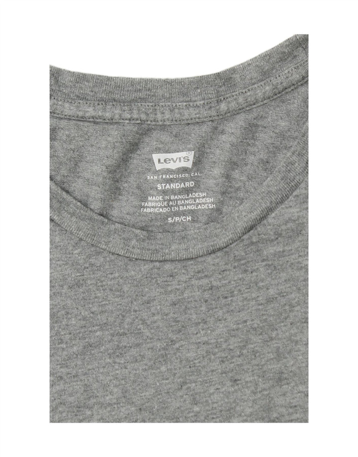 LEVI'S Mens Standard Fit T-Shirt Top Small Grey Flecked Cotton