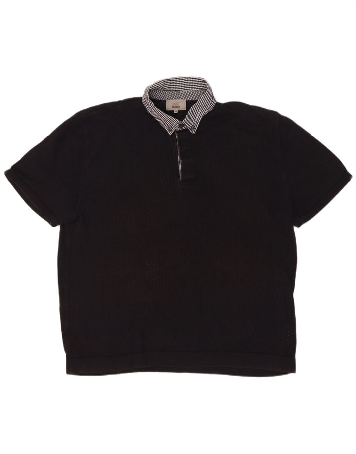 Polo da rugby da uomo Marks & Spencer vestibilità regolare XL blu navy