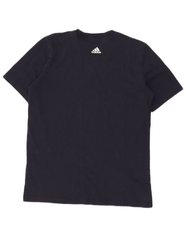 T-shirt grafica ADIDAS per ragazzi 13-14 anni in cotone blu navy