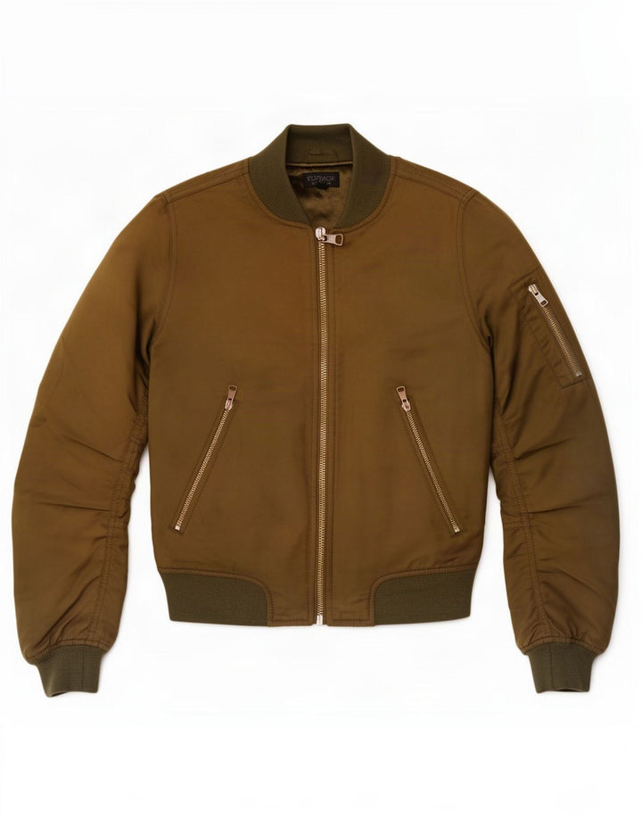 Giubbotto bomber da donna Topshop UK 8 piccolo poliestere kaki