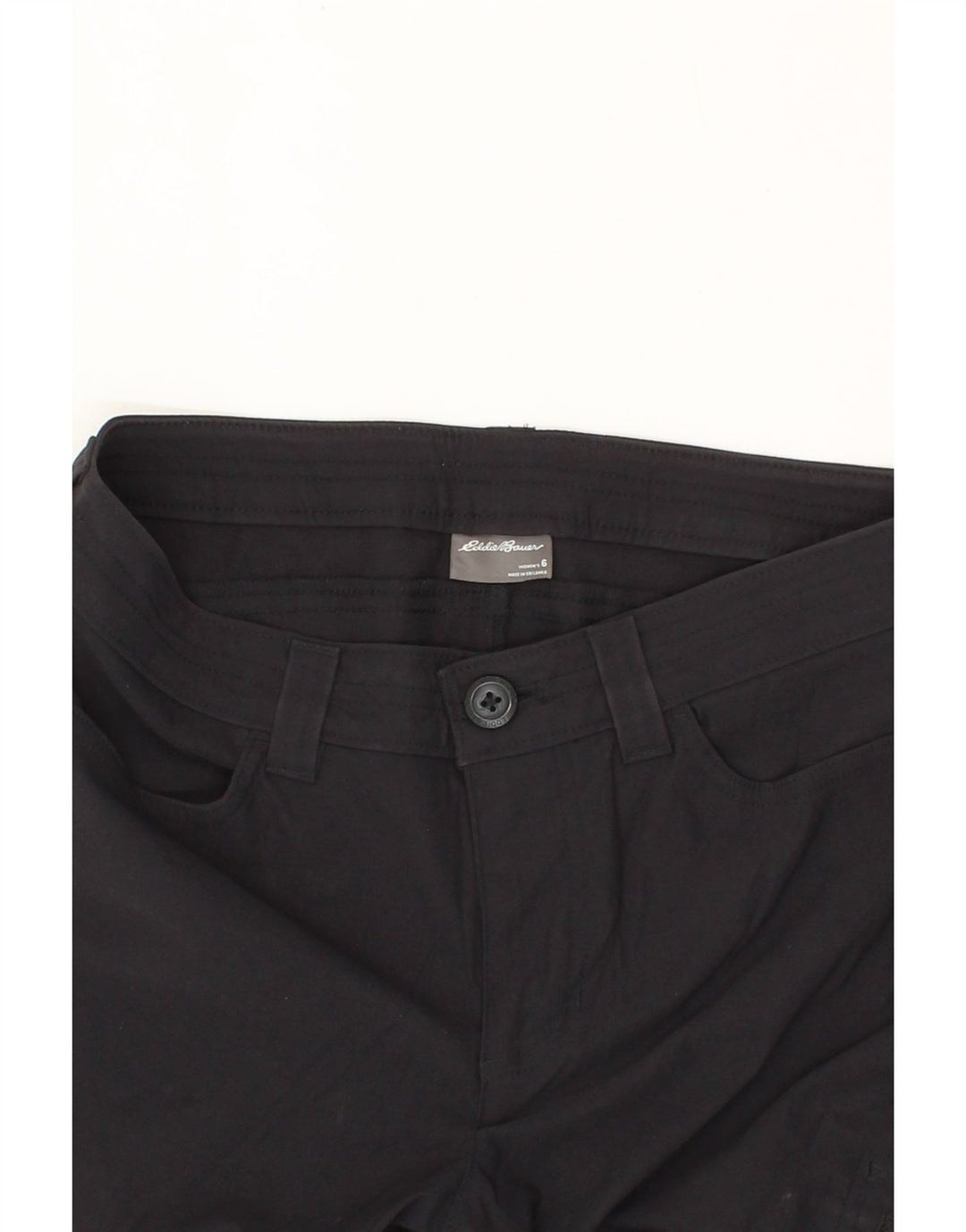 EDDIE BAUER Womens Straight Capri Trousers US 6 Medium W30 L20 Black Nylon Vintage Eddie Bauer and Second-Hand Eddie Bauer from Messina Hembry 