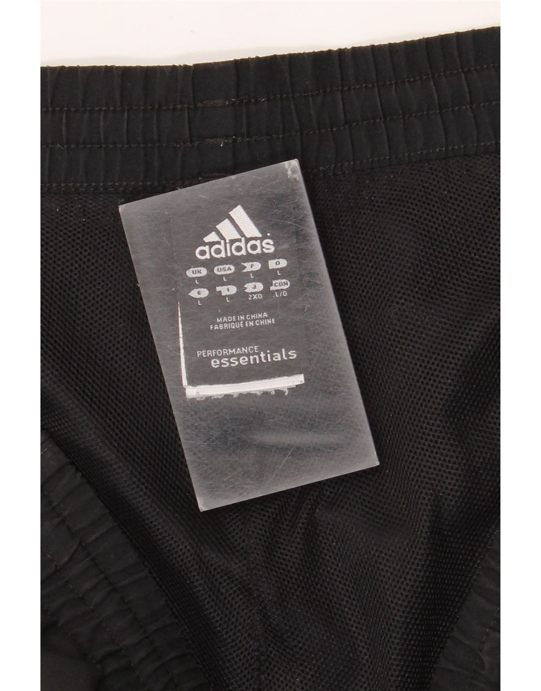 Pantaloncini sportivi da uomo Adidas grandi in poliestere nero