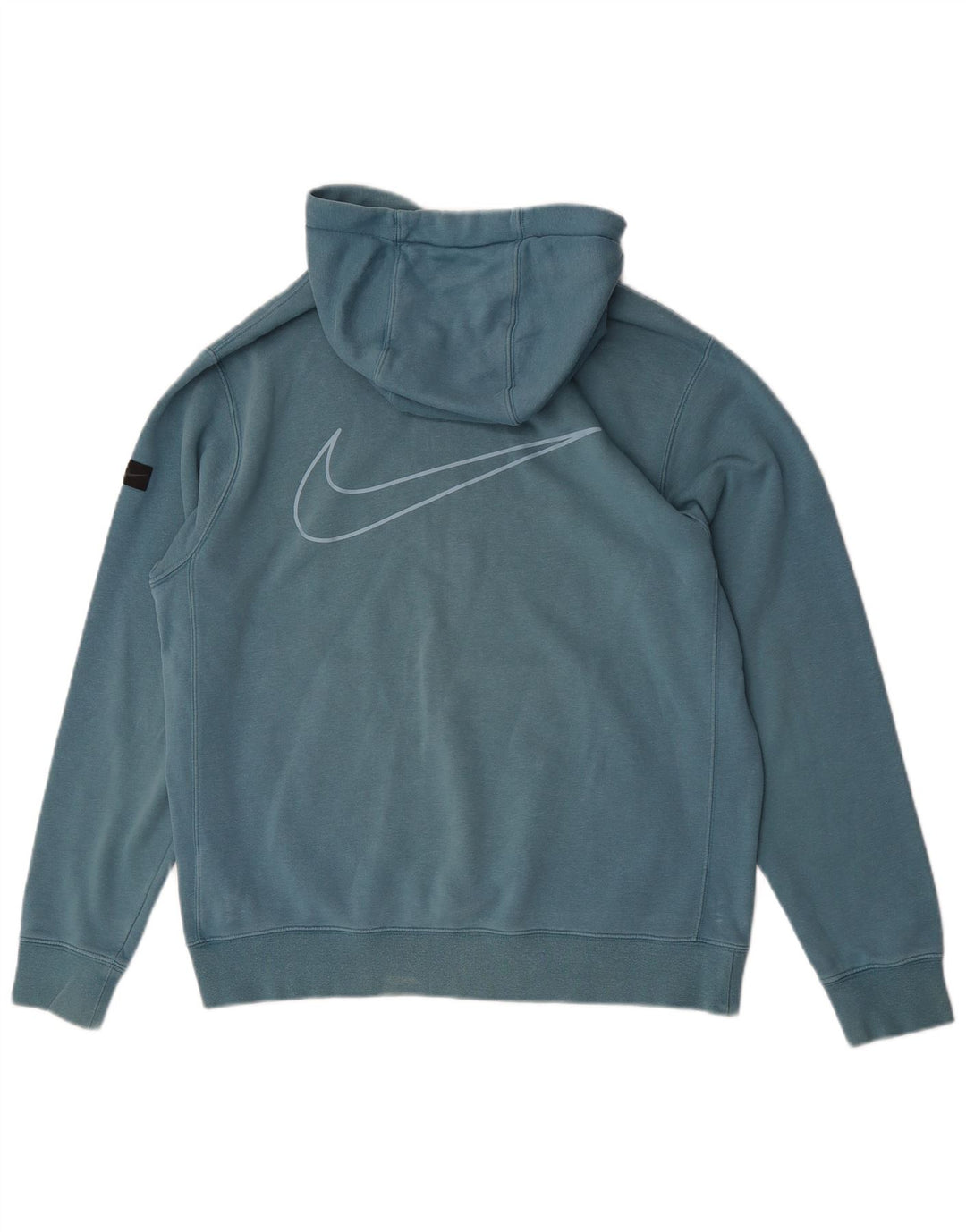 Felpa con cappuccio grafica Nike da uomo in cotone blu medio