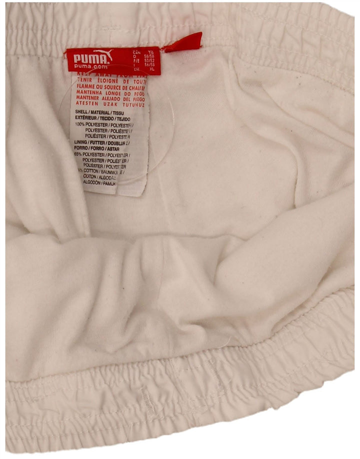 Pantaloncini sportivi grafici da uomo Puma XL poliestere bianco