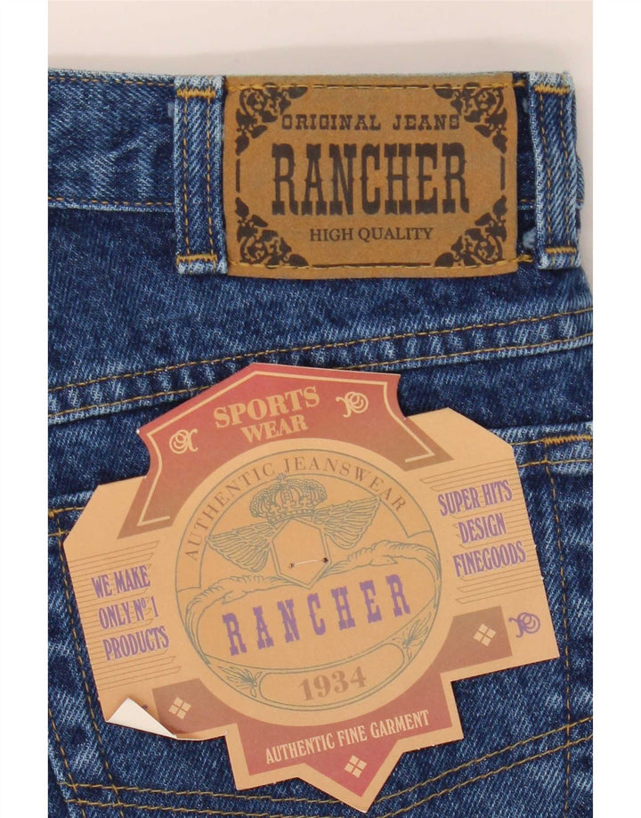 Jeans dritti da uomo Rancher W36 L34 cotone blu