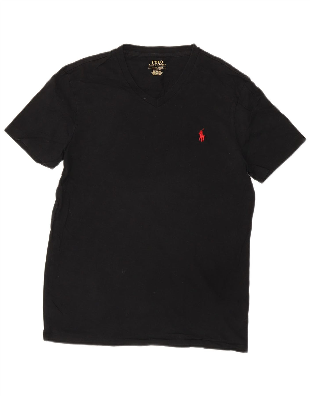 POLO RALPH LAUREN T-shirt da uomo su misura Top piccola in cotone nero