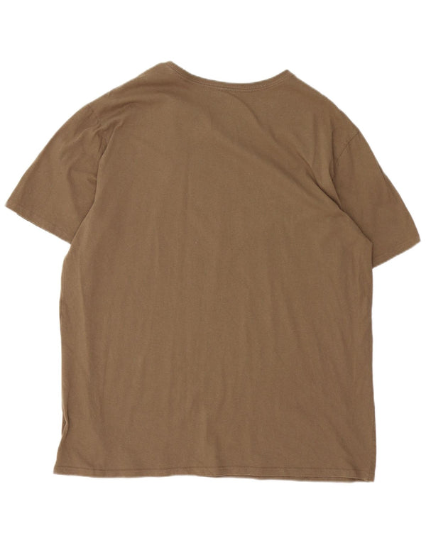 T-shirt grafica da uomo Hurley Top XL in cotone kaki