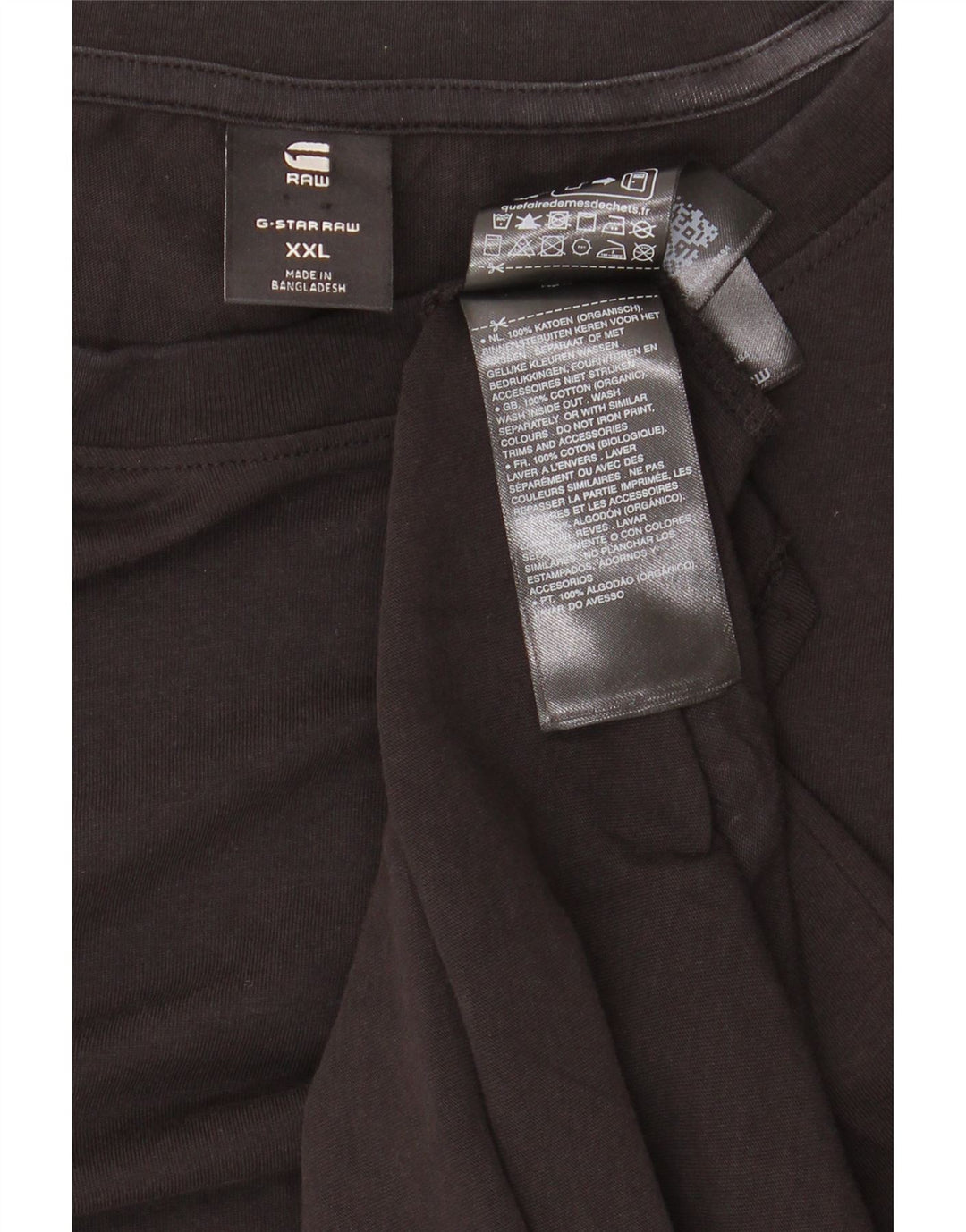 T-shirt da uomo G-STAR Top 2XL cotone nero