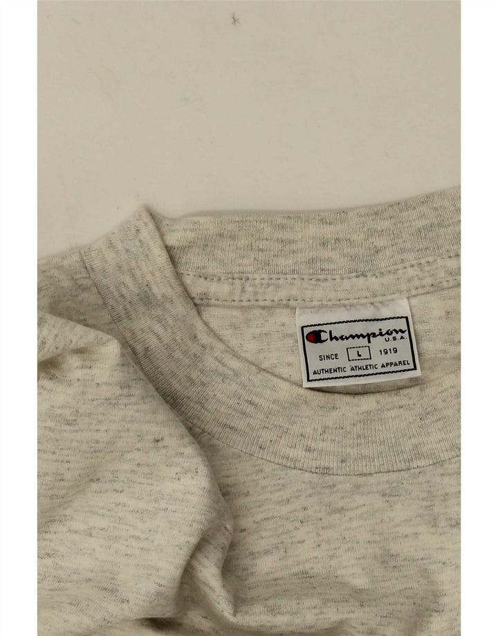 T-shirt da uomo Champion Top grande grigia chiazzata