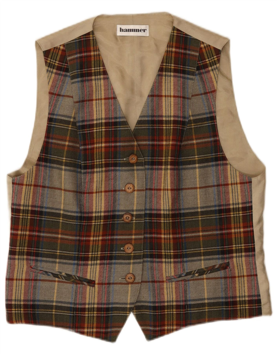 Gilet da donna Hammer EU 38 medio a quadri multicolore