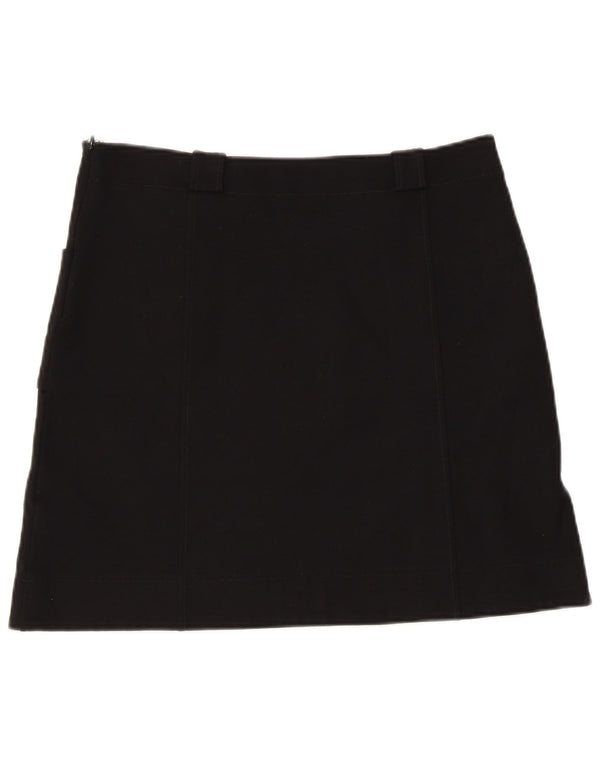 Minigonna da donna Marella UK 10 piccola W34 viscosa nera