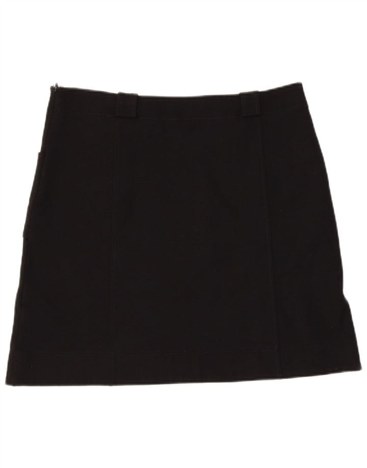 Minigonna da donna Marella UK 10 piccola W34 viscosa nera