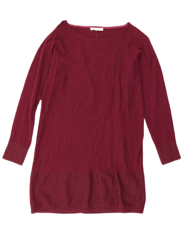 Maglione maglione con scollo a barca lungo da donna di White Stuff UK 12 Bordeaux medio