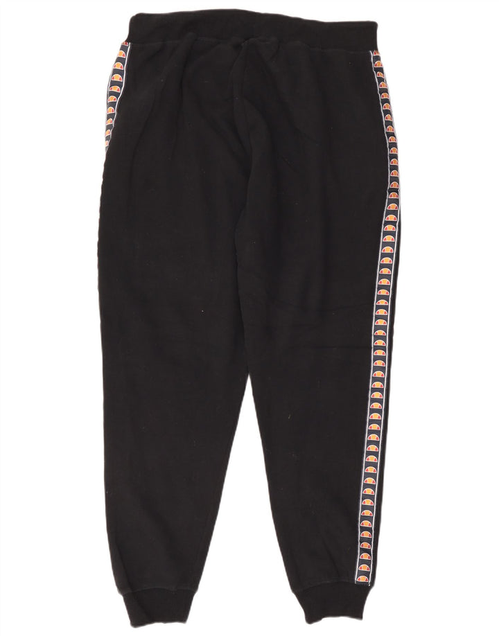 Ellesse Pantaloni da tuta da uomo con grafica Joggers grandi in cotone nero