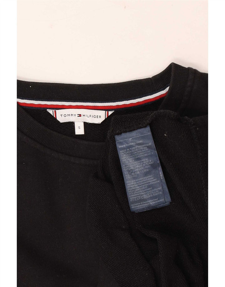 Tommy Hilfiger Uomo Felpa Maglione Piccolo Cotone Nero