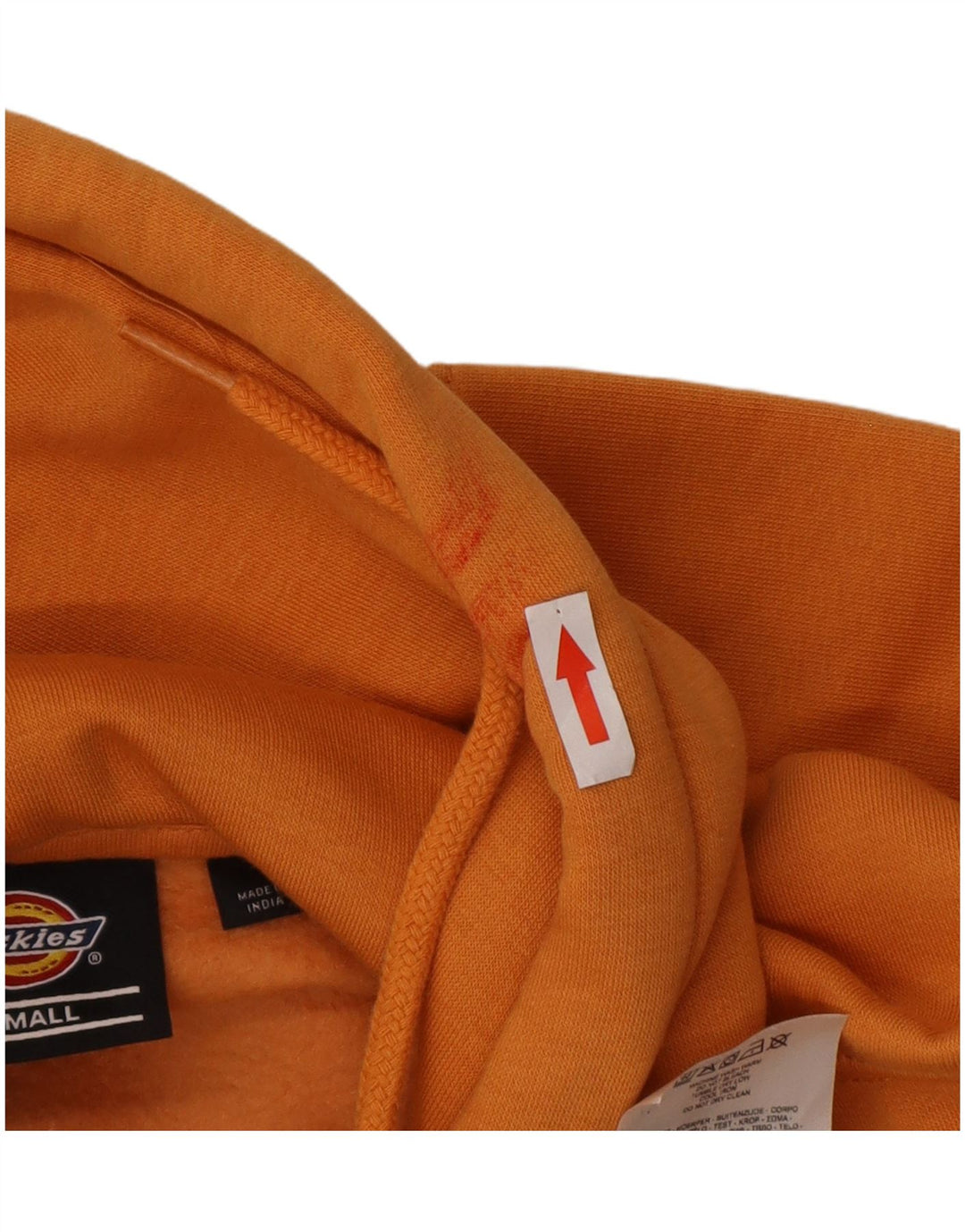 Felpa con cappuccio da uomo Dickies XS in cotone arancione