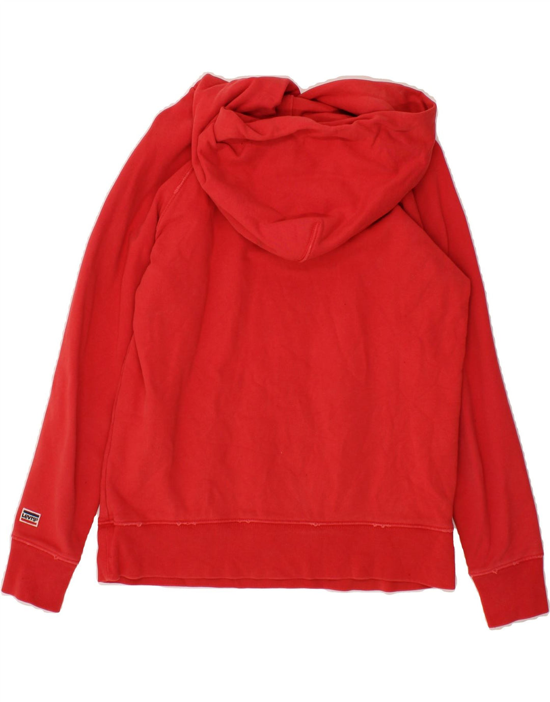 LEVI'S Mens Graphic Hoodie Jumper Small Red Cotton Vintage Levi's and Second-Hand Levi's from Messina Hembry 