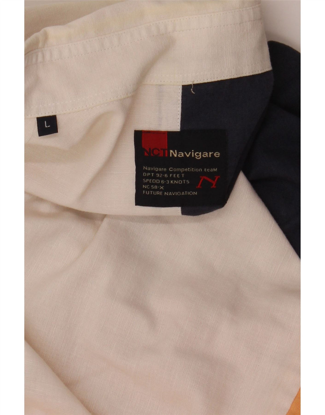 Camicia a maniche corte da uomo Navigare Large Orange Colourblock