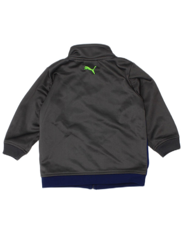 Giacca da tuta grafica Puma da bambino per neonati 6-9 mesi Colore grigio a blocchi