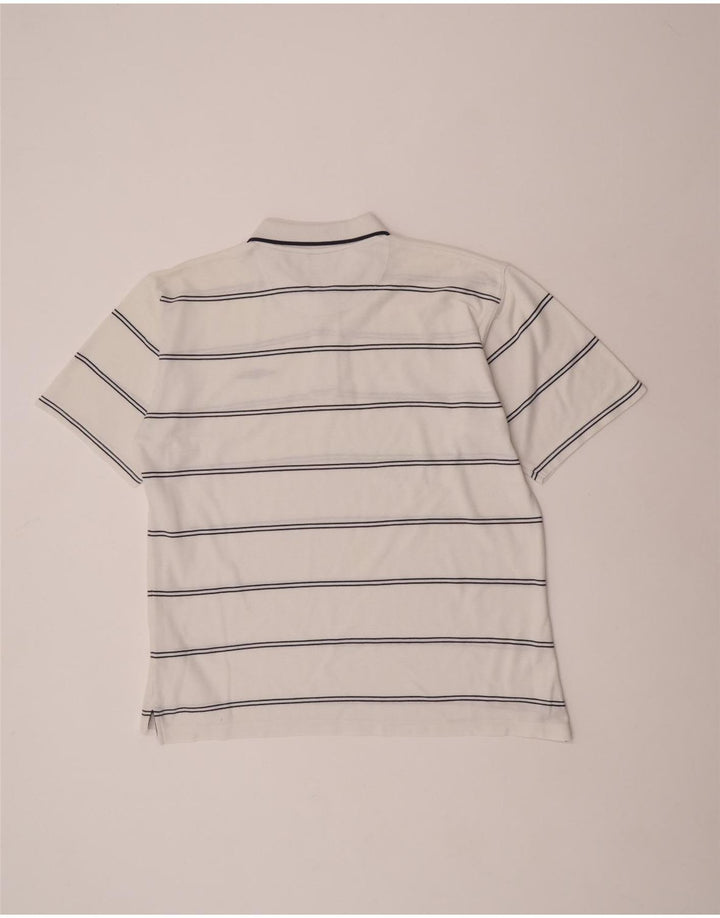 Polo Umbro da uomo XL in cotone a righe bianche