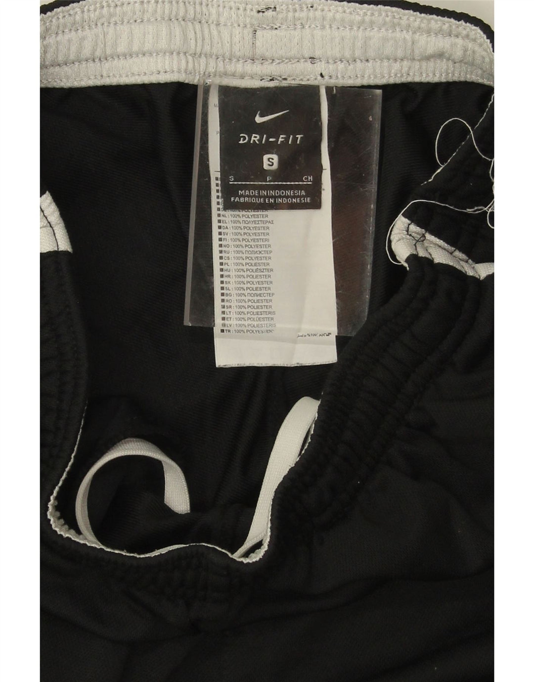 Pantaloni da tuta Nike Dri Fit da uomo, piccoli, in poliestere color block nero