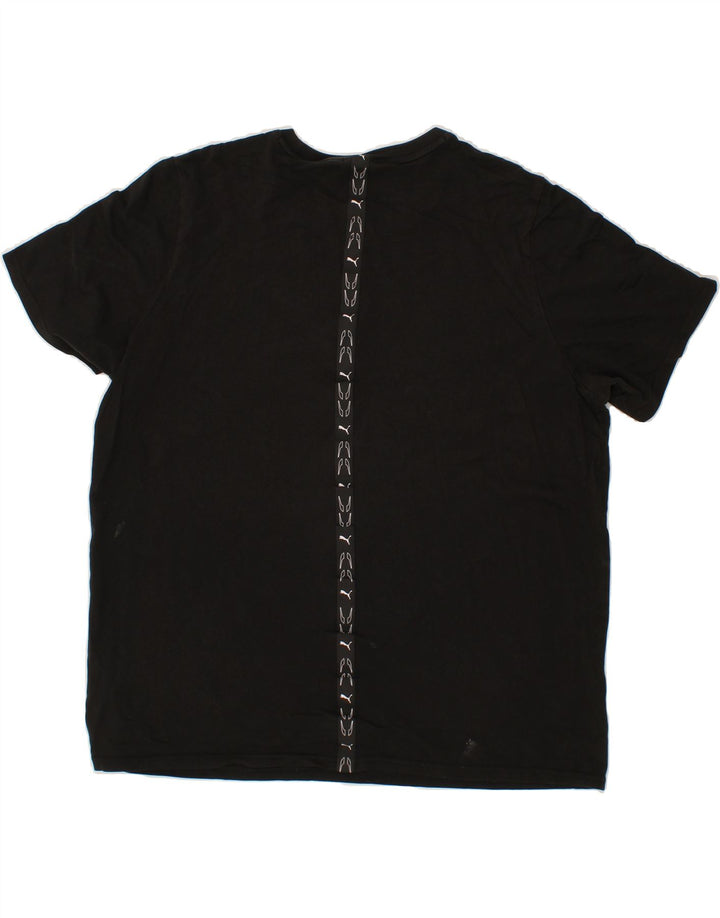 PUMA Mens Graphic T-Shirt Top Large Black Cotton Vintage Puma and Second-Hand Puma from Messina Hembry 