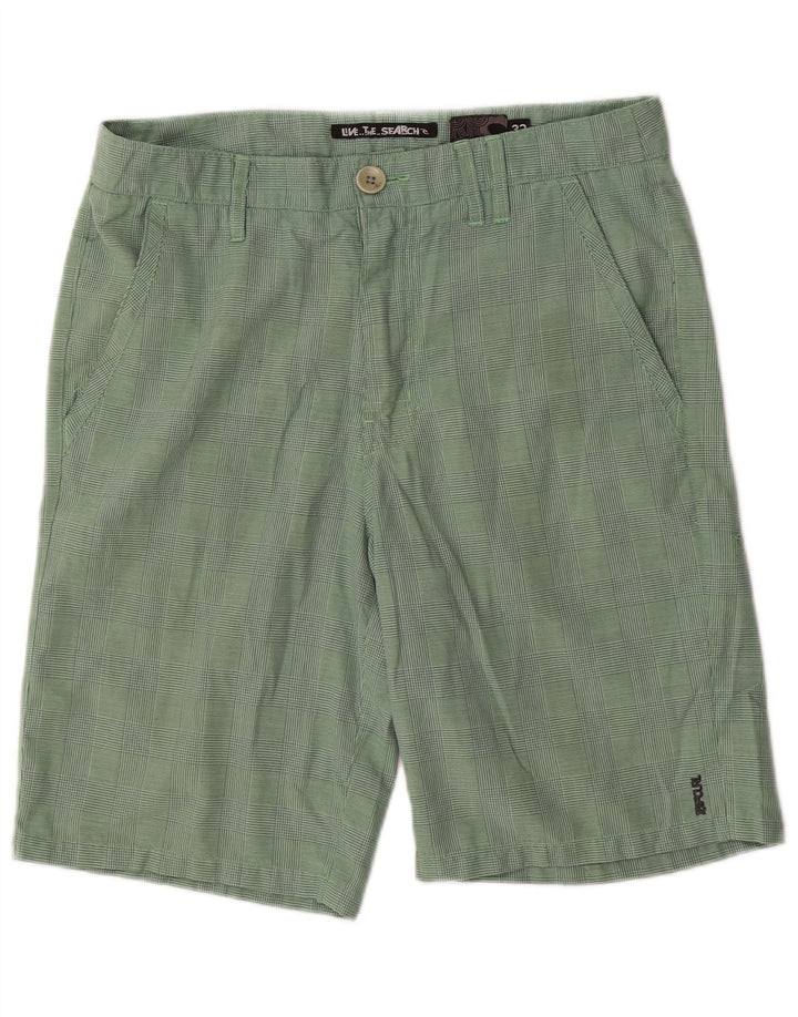 Pantaloncini cargo da uomo Rip Curl W32 Poliestere a quadri verde medio