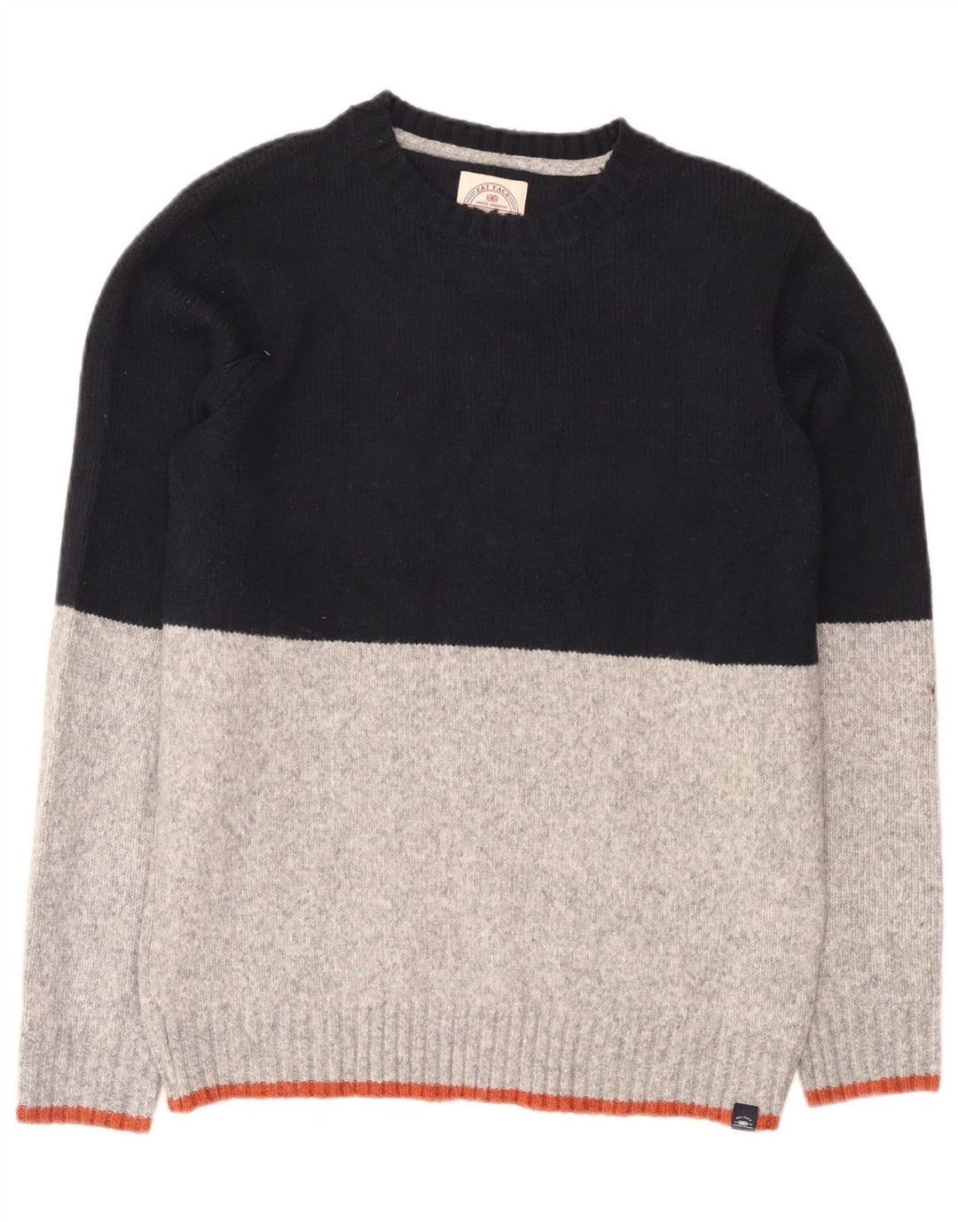 Maglione maglione girocollo da uomo Fat Face, acrilico color block nero medio