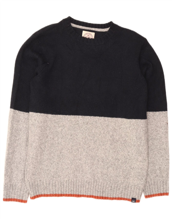 Maglione maglione girocollo da uomo Fat Face, acrilico color block nero medio