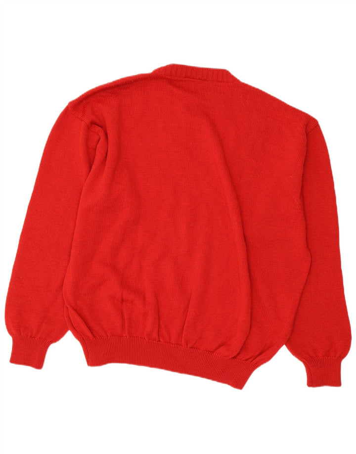 Maglione maglione girocollo da uomo Bizzarro IT 52 XL Rosso Argyle/Diamante