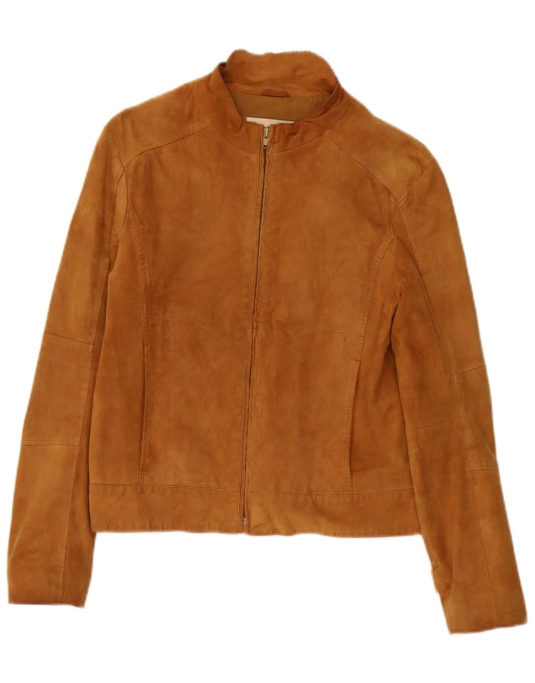 Giacca bomber da donna in pelle scamosciata Conbipel UK 10 piccola in pelle beige