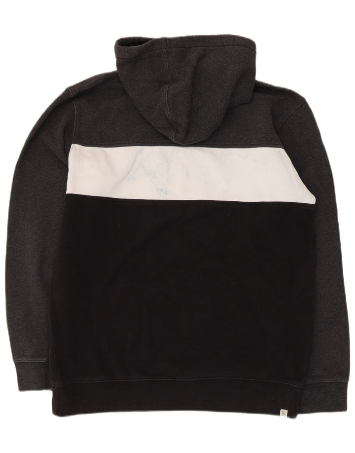 Felpa con cappuccio grafica da uomo Vans in cotone color block grigio medio