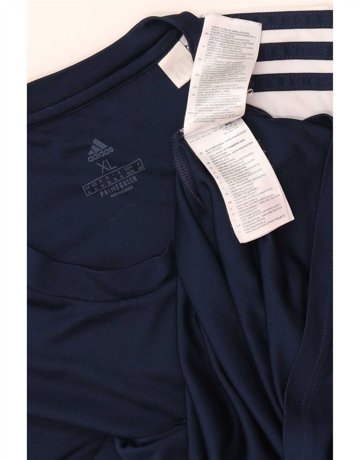 T-shirt Adidas Aeroready da uomo Top XL in poliestere blu navy