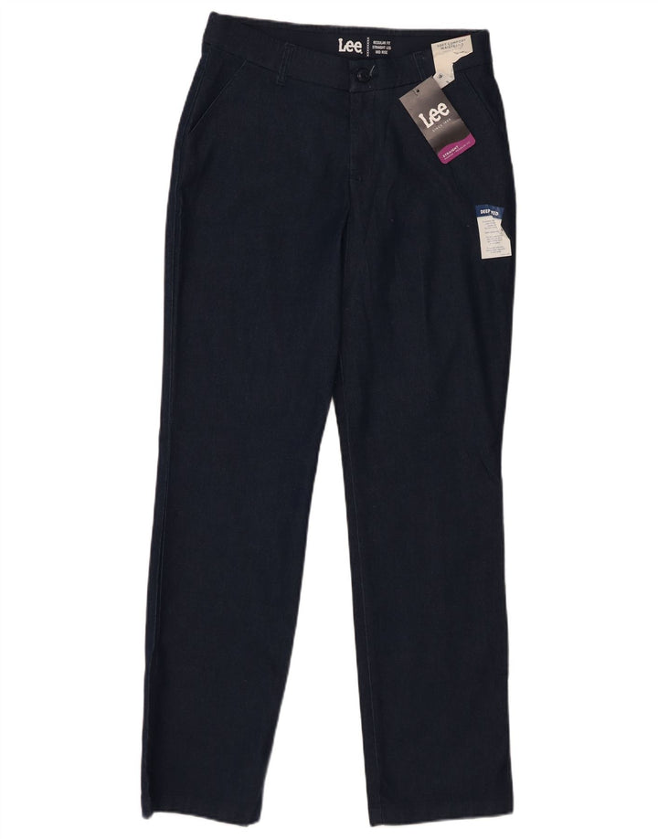 Pantaloni chino da donna a vita media LEE US 6 medi W28 L30 blu navy