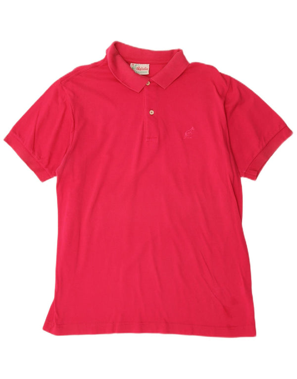 AUSTRALIAN L'ALPINA Mens Polo Shirt IT 50 Medium Pink Cotton