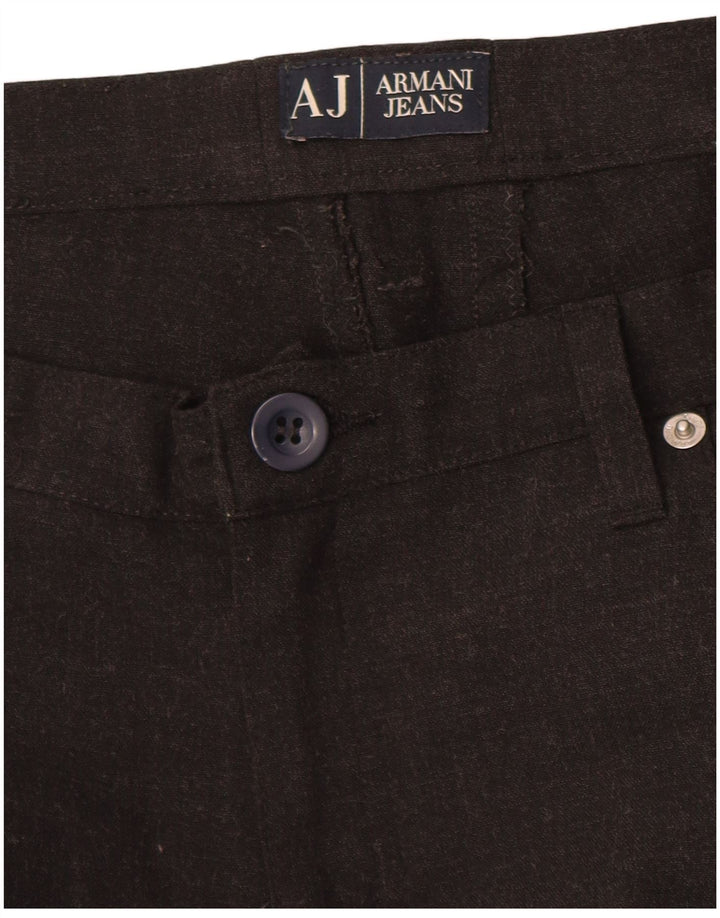 Pantaloni casual dritti da donna Armani W36 L27 Marrone
