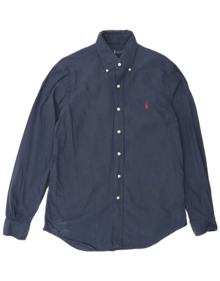 Camicia da uomo Ralph Lauren piccola in cotone blu navy