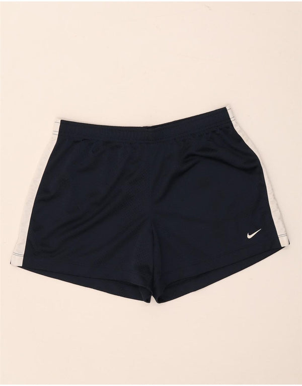 Pantaloncini sportivi Nike da donna US 12/14 Large Blu Navy Colourblock in poliestere