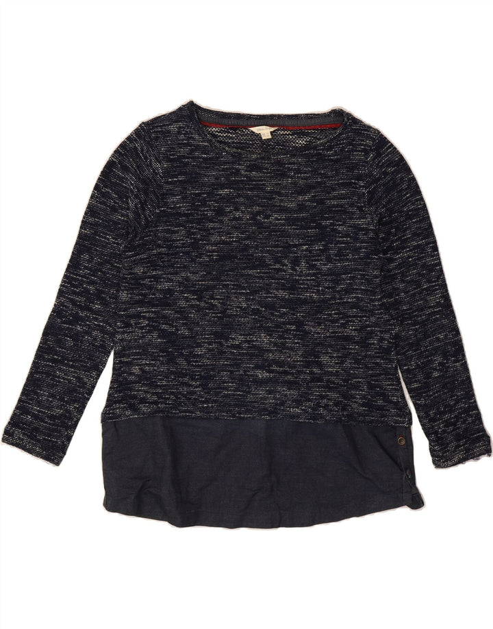 WHITE STUFF Womens Boat Neck Jumper Sweater UK 12 Medium Navy Blue Flecked Vintage White Stuff and Second-Hand White Stuff from Messina Hembry 