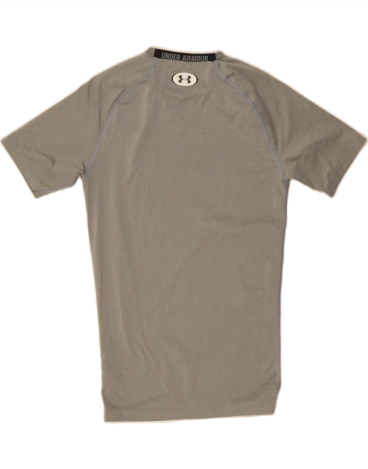 UNDER ARMOUR Womens Heat Gear T-Shirt Top UK 12 Medium Grey Polyester Vintage Under Armour and Second-Hand Under Armour from Messina Hembry 