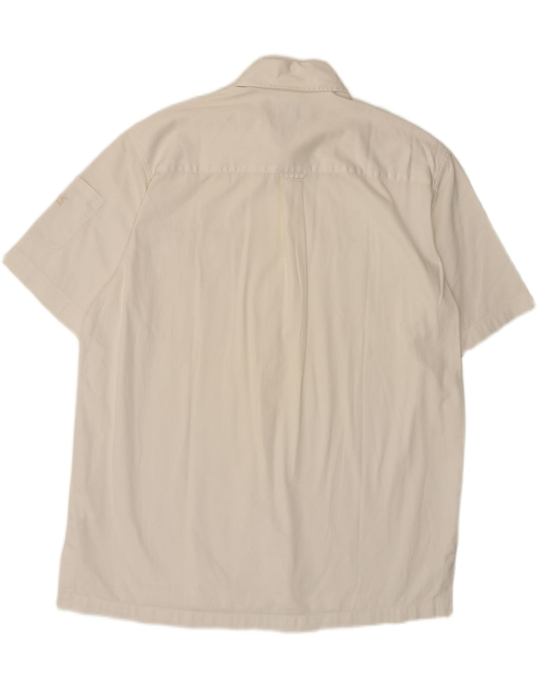 CALVIN KLEIN Camicia a maniche corte da uomo kaki XL in cotone bianco