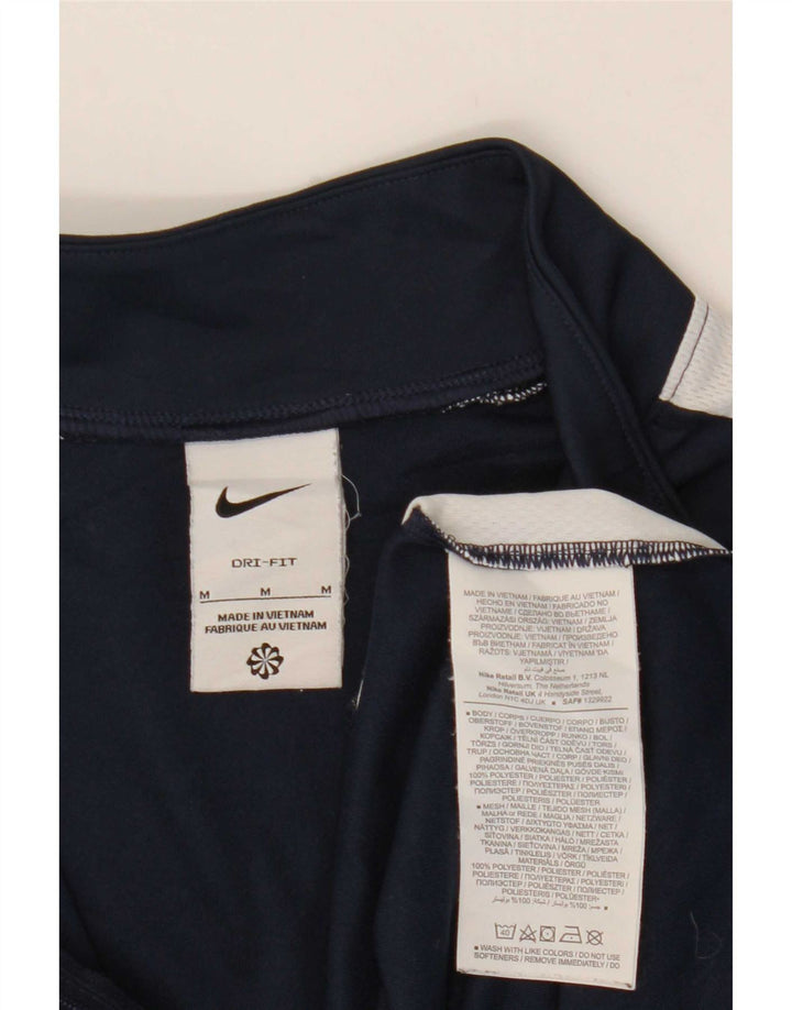 Top della tuta pullover Nike Dri Fit da uomo, color block medio blu navy