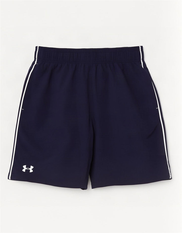 Pantaloncini sportivi da uomo Under Armour grandi in poliestere blu navy