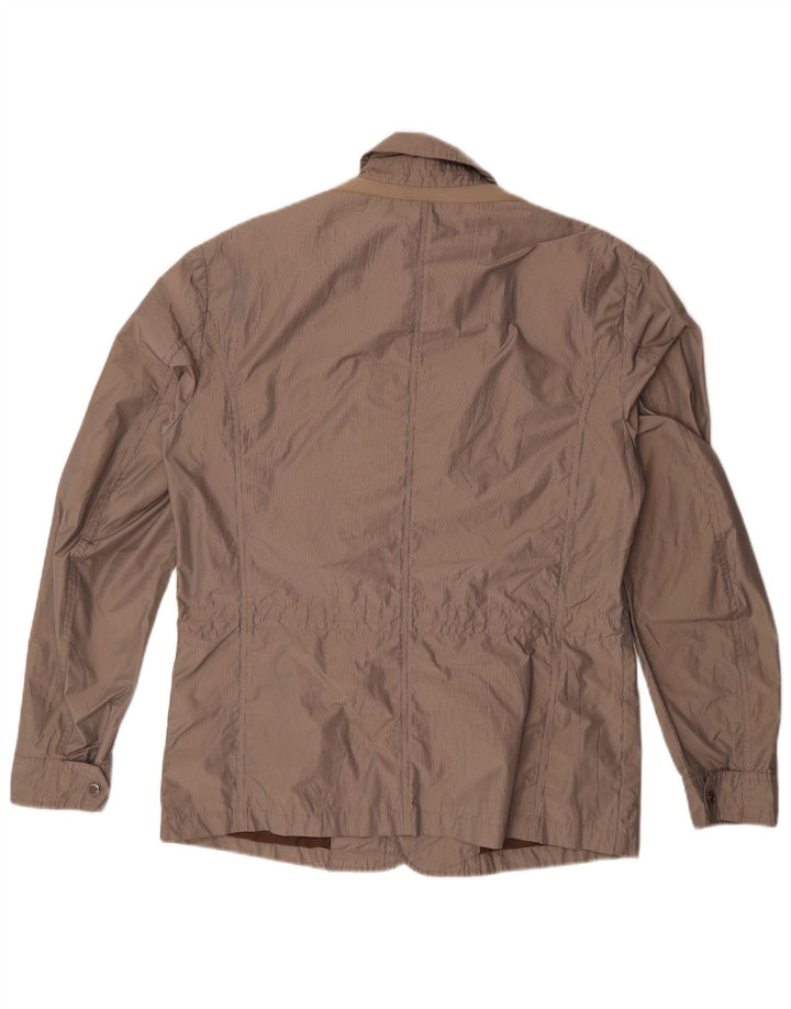 Geox Giacca da uomo Respira Utility UK 40 Large Marrone Gessato Poliestere