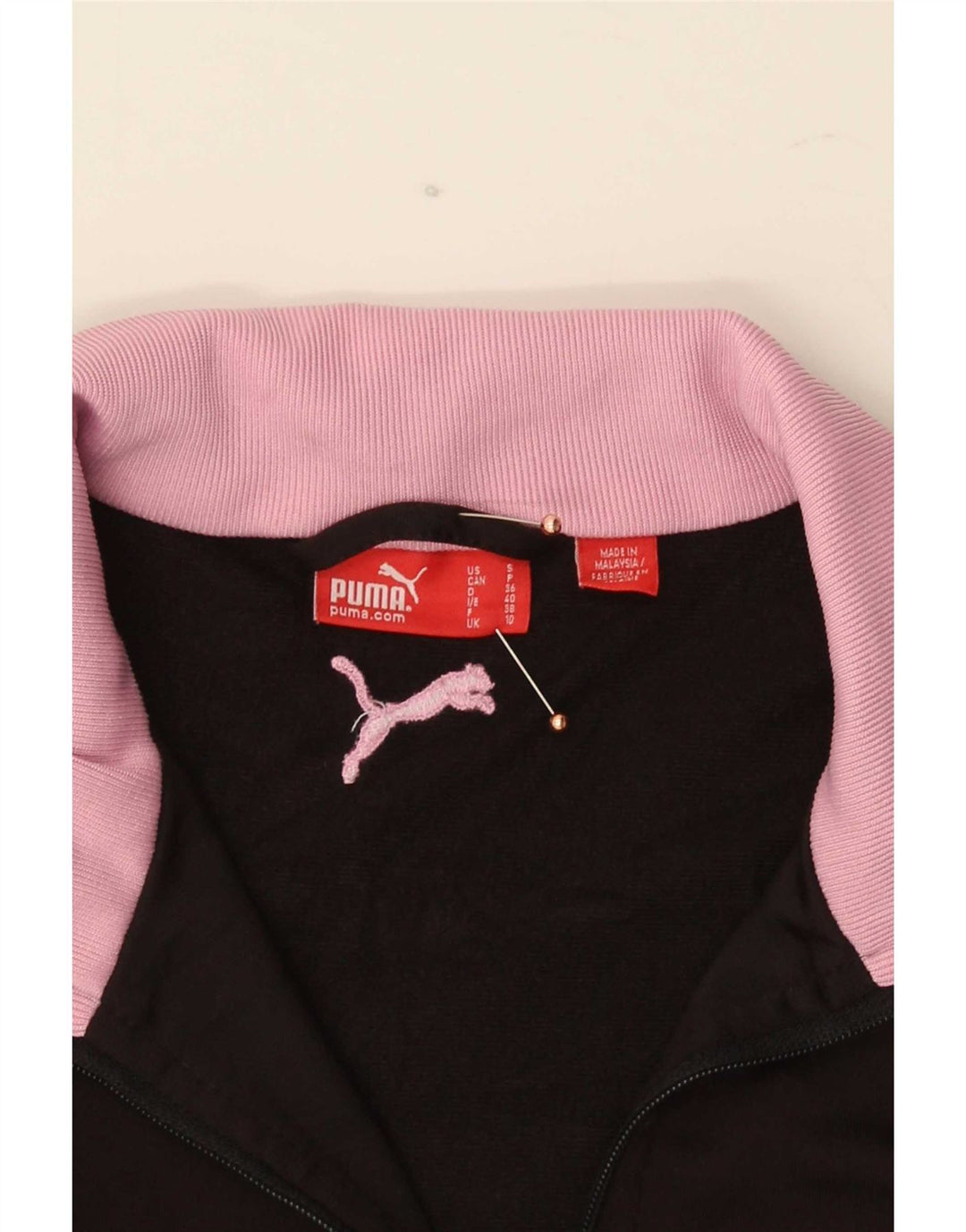 Giacca da tuta da donna Puma UK 10 Small Black Colourblock