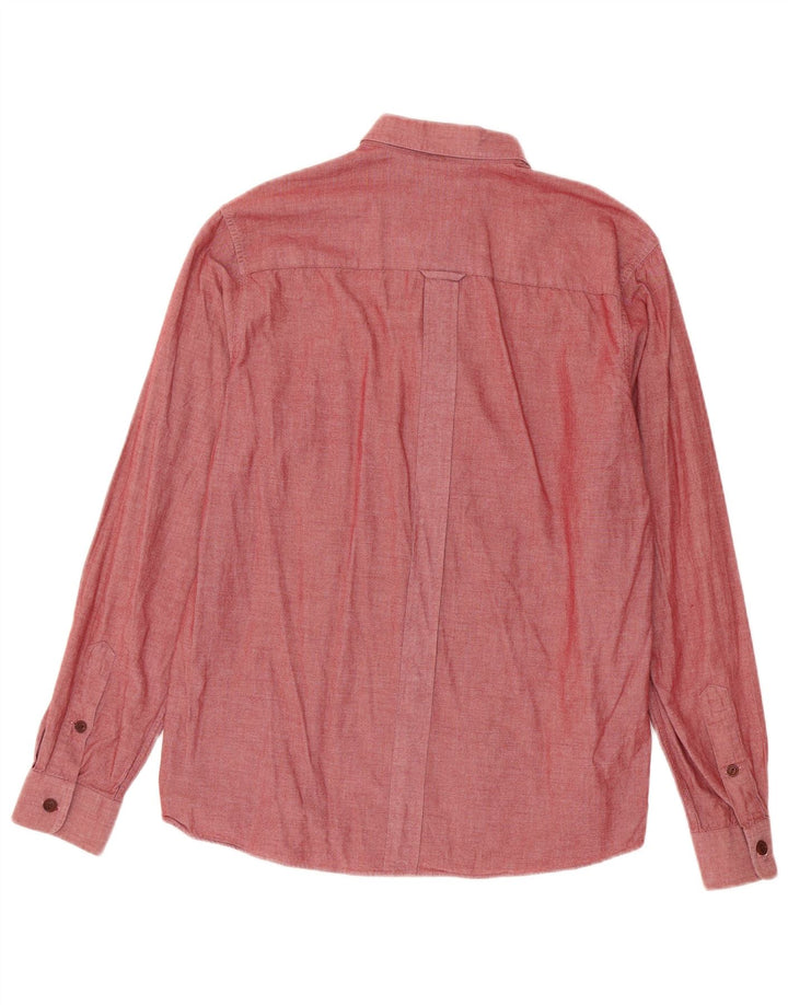 Camicia da uomo Fred Perry in cotone bordeaux medio